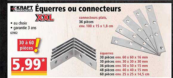 kraft équerres ou connecteurs