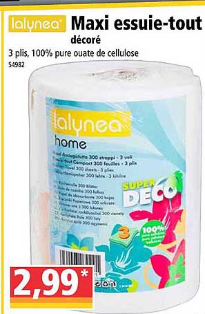 lalynea maxi essuie-tout décoré