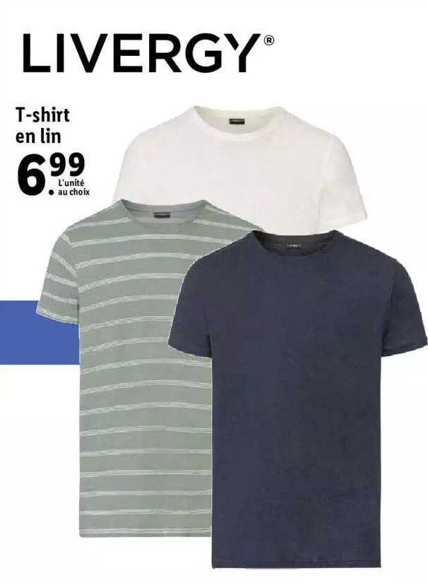 livergy t-shirt en lin