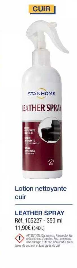 lotion nettoyante cuir leather spray