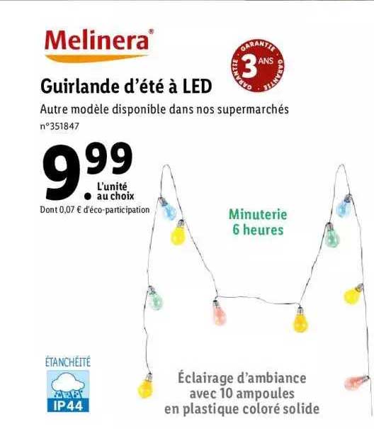 melinera guirlande d'été à led