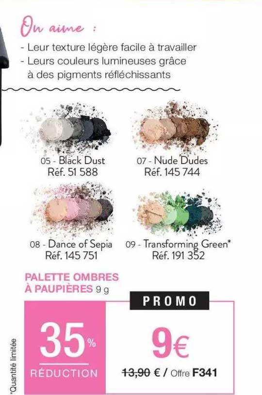 palettes ombres à paupières