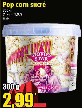 pop corn sucré