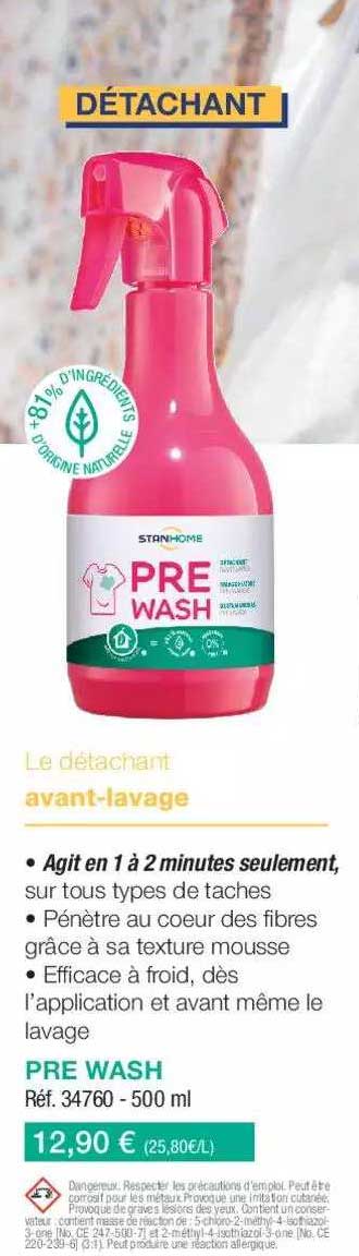 pre wash détachant