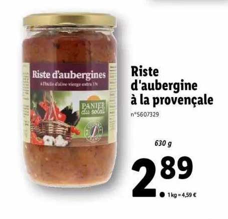 riste d'aubergine à la provençale