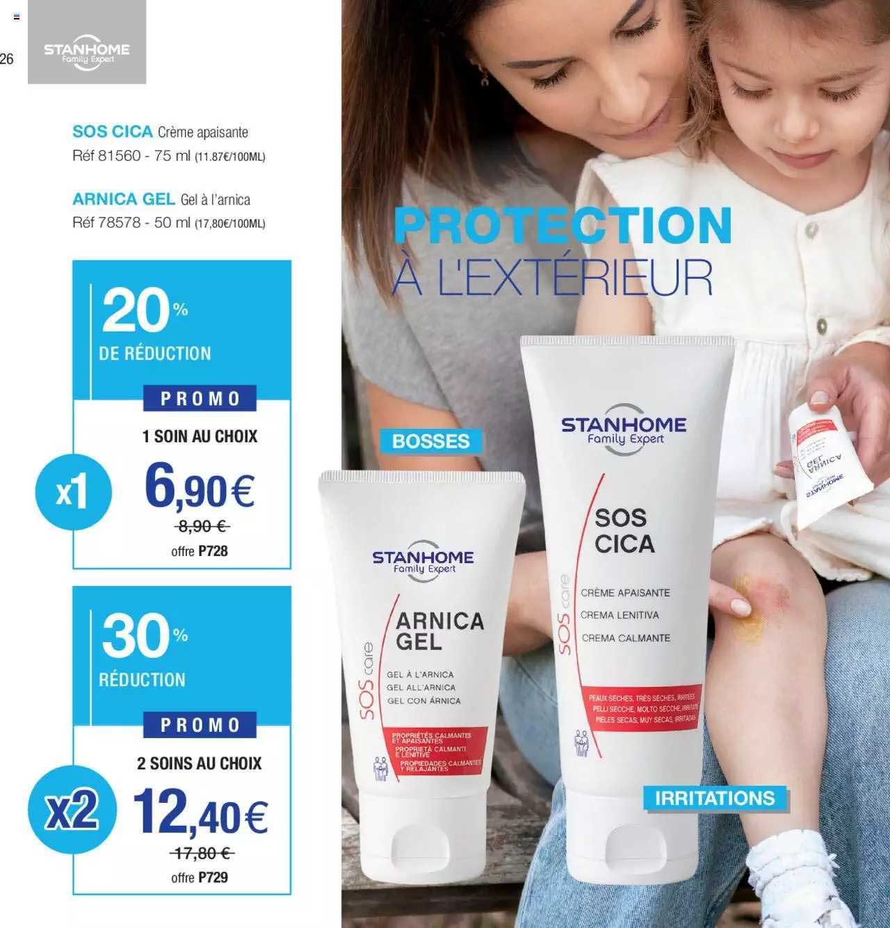 stanhome sos cica creme apaisante arnica gel gel à l'arnica