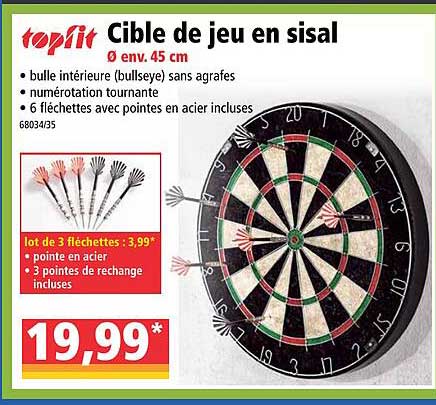 topfit cible de jeu en sisal