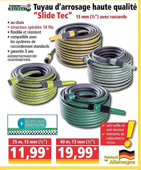 tuyau d'arrosage haute qualité "slide tec"