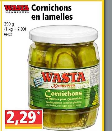 Wasta Cornichons En Lamelles