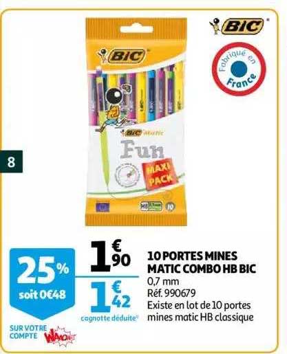 10 portes mines matic combo hb bic