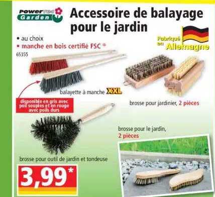 accessoire de balayage pour le jardin power rec garden