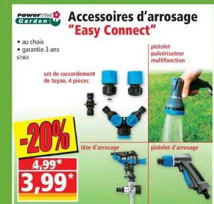 accessoires d'arrosage «easy connect» power rec garden