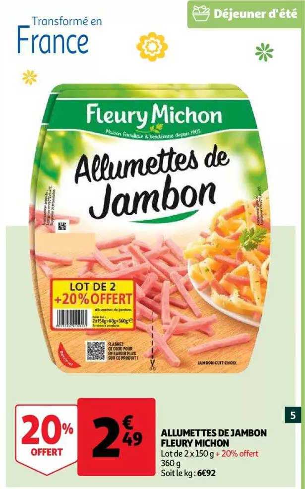 allumettes de jambon fleury michon