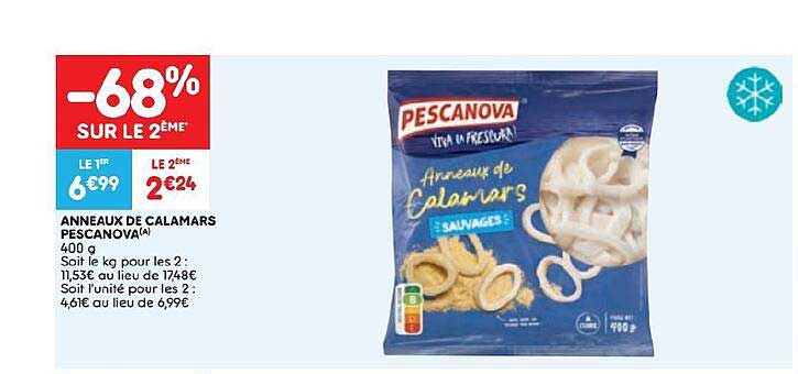 anneaux de calamars pescanova 400g