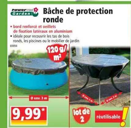 bâche de protection ronde power rec garden