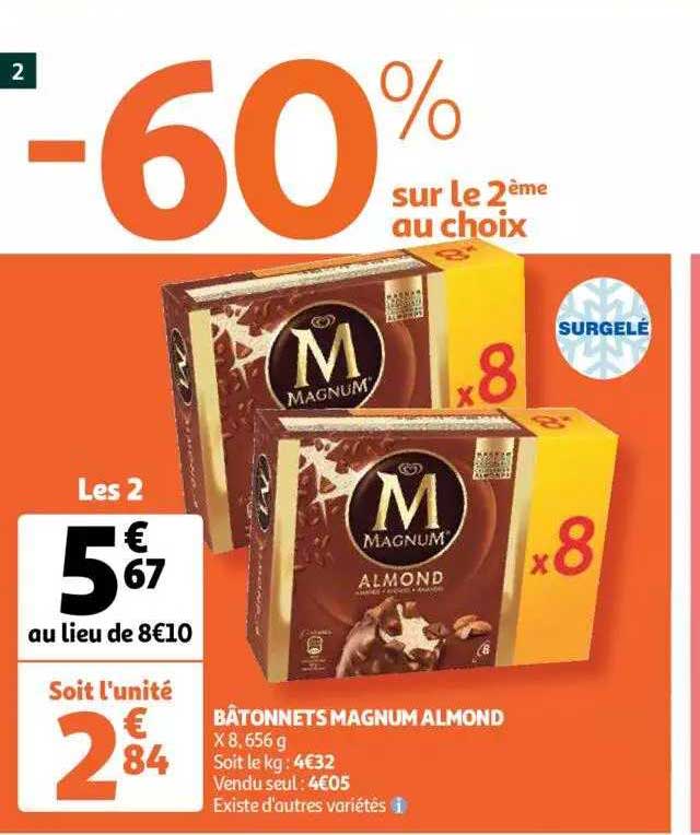 bâtonnets magnum almond
