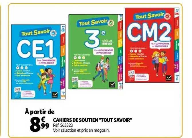 cahiers de soutien "tout savoir"