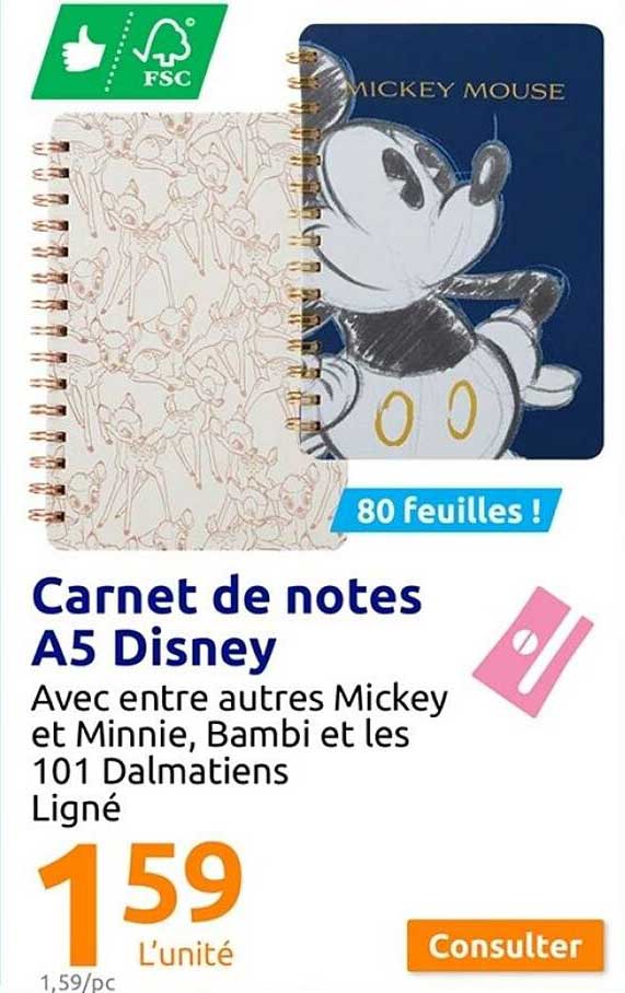 Carnet De Notes A5 Disney