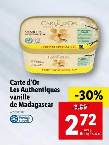 Carte D'or Les Authentiques Vanille De Madagascar