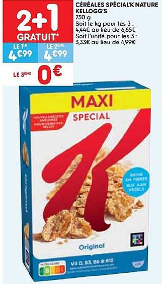 céréales special'k nature kellogg's 750g