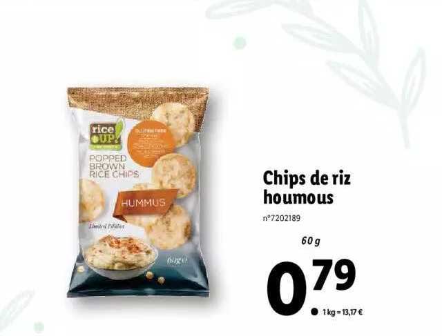 chips de riz houmous rice up