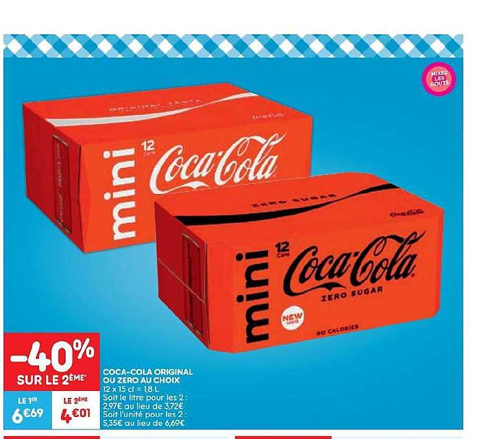 coca-cola original ou zero au choix