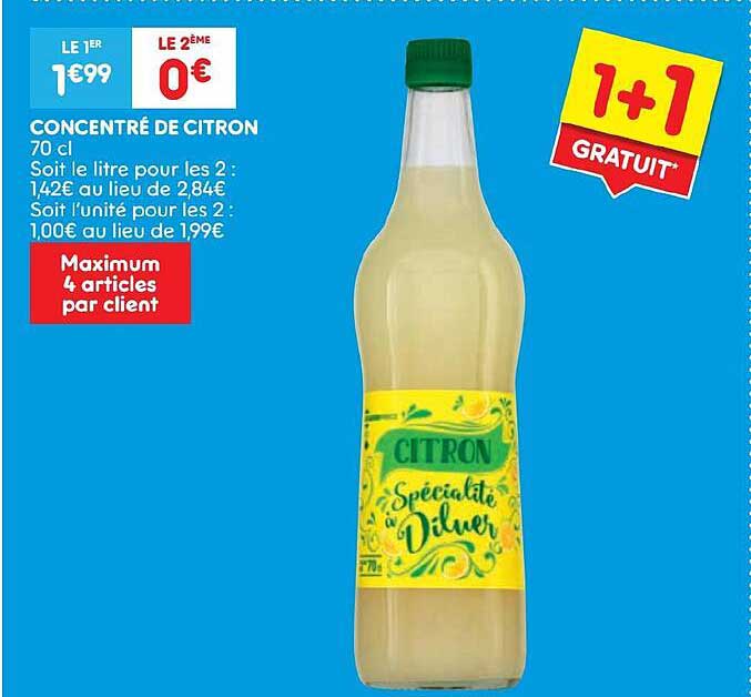 concetré de citron 70cl