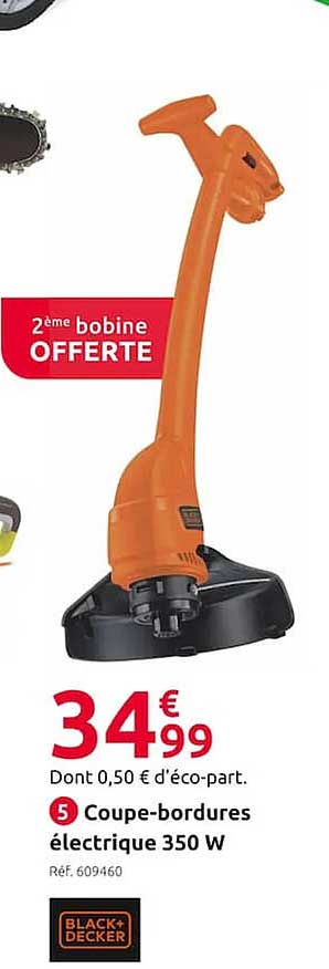 coupe-bordures électrique 350 w black + decker