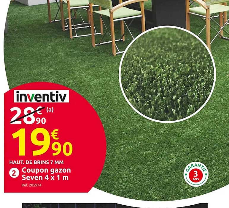 coupon gazon seven 4*1m