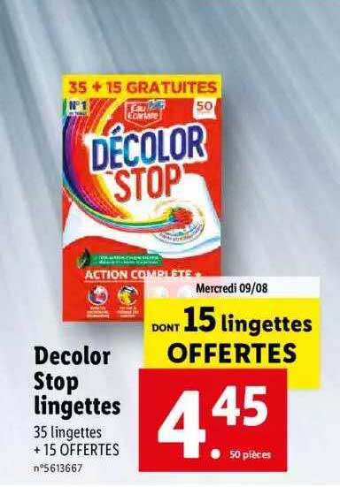 décolor stop lingettes