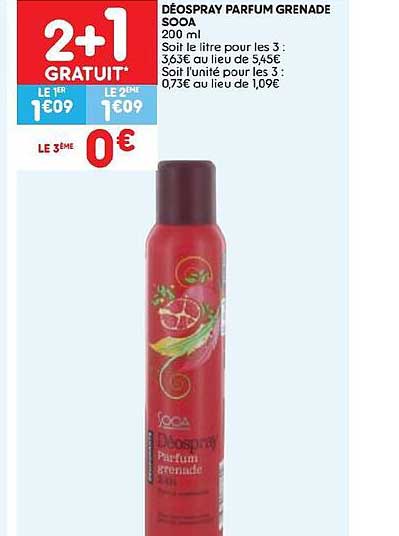 déospray parfum grenande soda 200ml