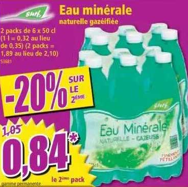 eau minérale naturelle gazéifiée