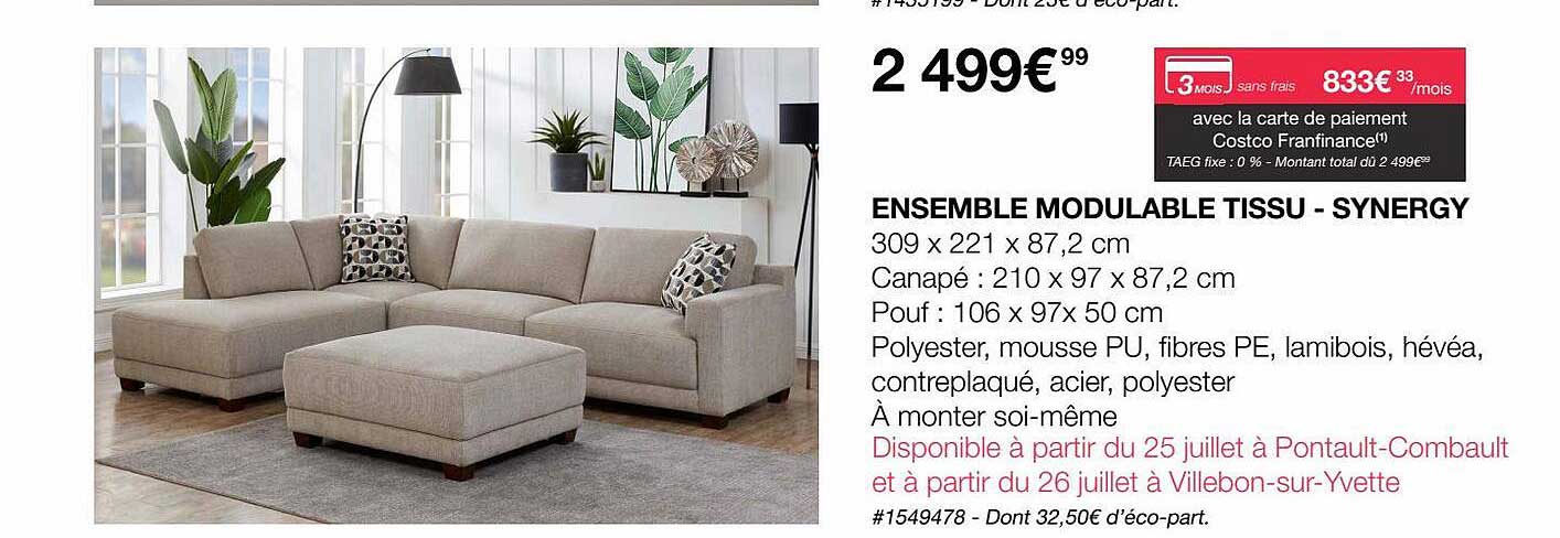 ensemble modulaire tissu-synergy