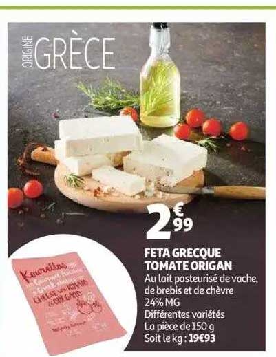 Feta Grecque Tomate Origan