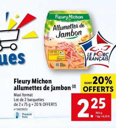 fleury michon allumettes de jambon