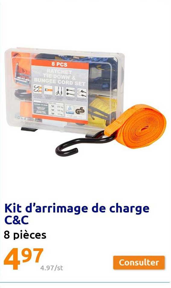 kit d'arrimage de charge C&C 8pièces