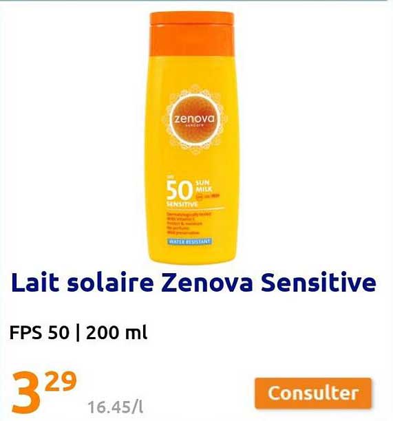 Lait Solaire Zenova Sensitive