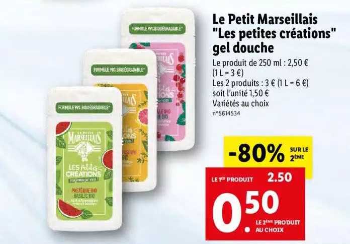 le petit marseillais "les petites créations" gel douche