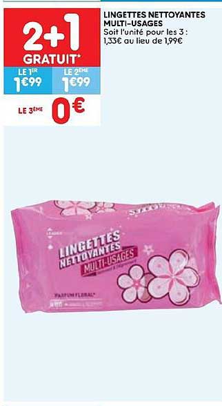 lingettes nettoyantes multi-usages