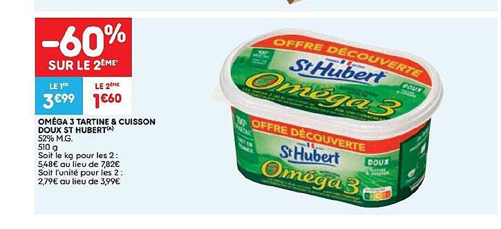 oméga 3 tartine & cuisson doux st hubert