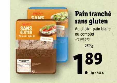 Pain Tranché Sans Gluten
