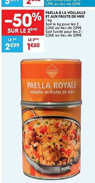 Papella à La Vollaille Et Aux Fruits De Mer 1kg