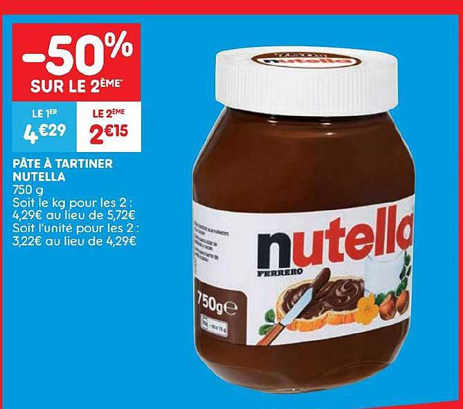 pâte à tartiner nutella 750g