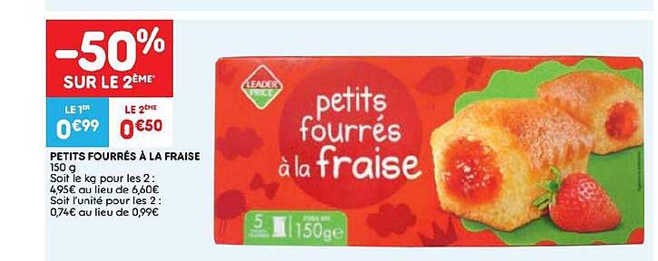 petits fourrés à la fraise 150g