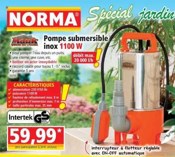 pompe submersible inox 1100W norma®