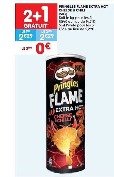 pringles flame extra hot cheese & chili 160g