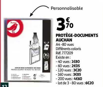 protège-documents auchan