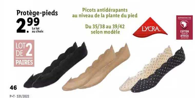 protège-pieds lycra