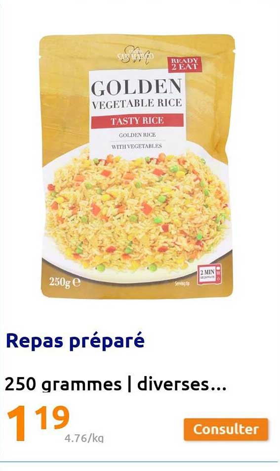 Repas Préparé 250 Grammes