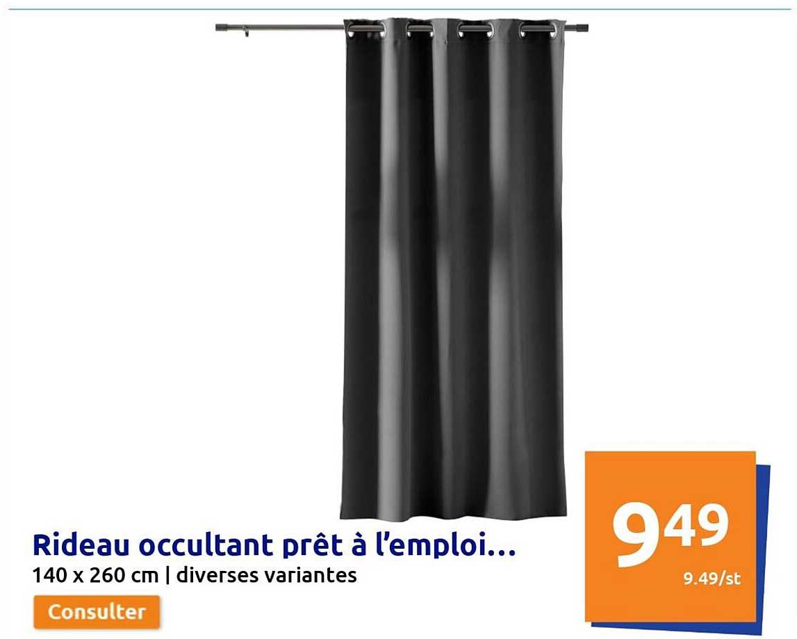 rideau occultant prêt à l'emploi